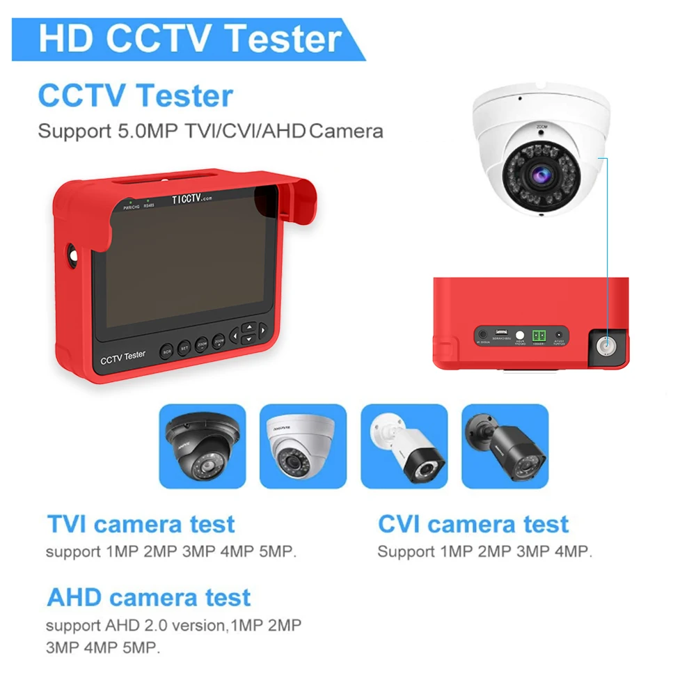 Новые cctv тестер 4 3 запястья одежда камеры портативный системы видеонаблюдения HD