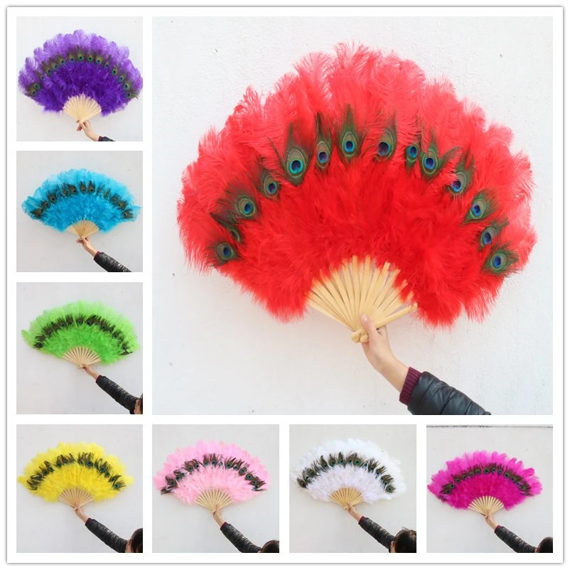 Wholesale 15 bones High Quality Ostrich Feathers Fan Craft Celebration Party Wedding Dance Performance Props Peacock Feather Fan
Wholesale 15 bones High Quality Ostrich Feathers Fan Craft Celebration Party Wedding Dance Performance Props Peacock Feather Fan