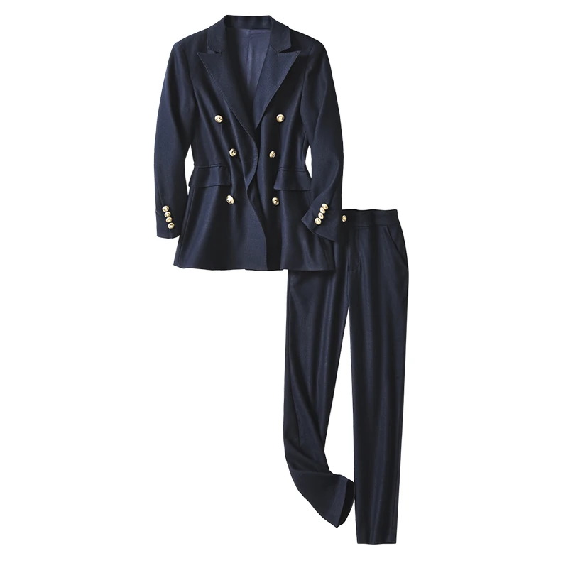 Женский офисный костюм SHUCHAN, двубортный блейзер с длинным рукавом и брюки-карандаш до щиколотки, весна-осень, 2 шт.
Женский офисный костюм SHUCHAN, двубортный блейзер с длинным рукавом и брюки-карандаш до щиколотки, весна-осень, 2 шт.