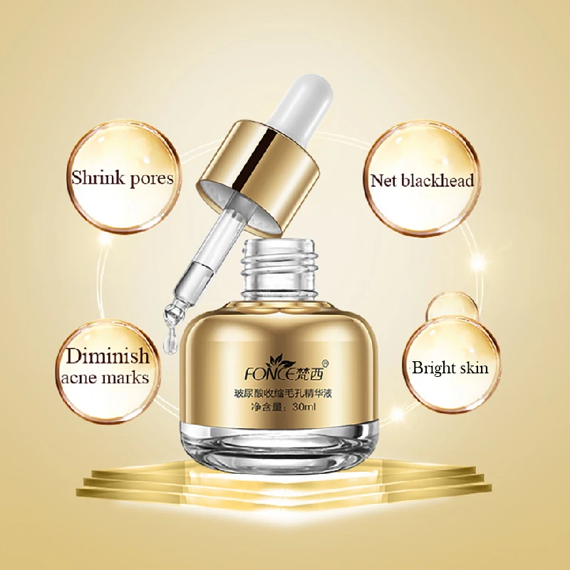 Fonce Shrink pores Liquid Hyaluronic acid Moisturizing Anti Aging Face Serum Repair Remove Blackhead essential oils Essence
Fonce Shrink pores Liquid Hyaluronic acid Moisturizing Anti Aging Face Serum Repair Remove Blackhead essential oils Essence