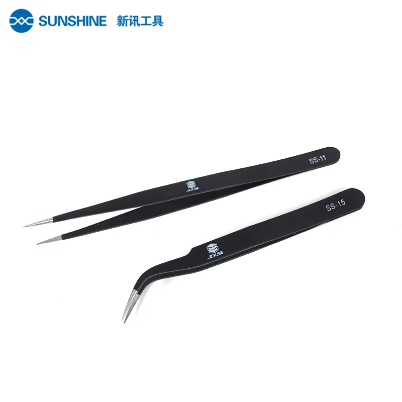 TS-11 ESD Anti-static Stainless Steel Tweezers Maintenance Tools Industrial Precision Curved Straight Tweezers Repair Tools
TS-11 ESD Anti-static Stainless Steel Tweezers Maintenance Tools Industrial Precision Curved Straight Tweezers Repair Tools