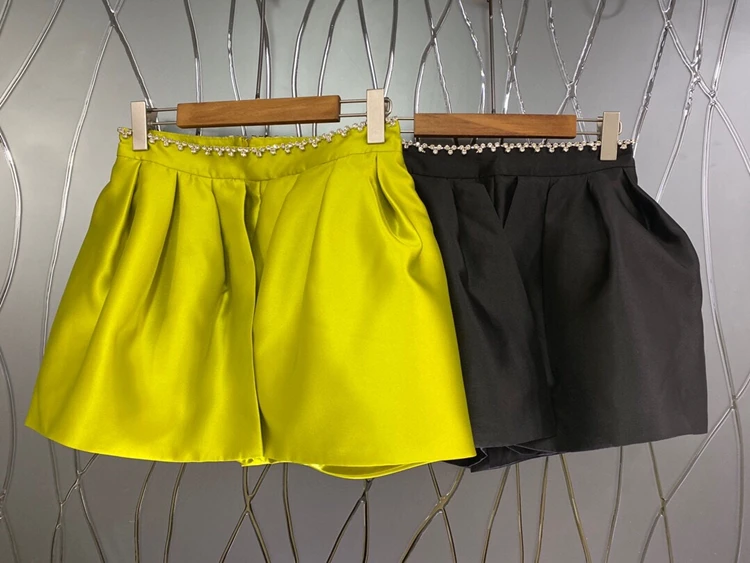 Новинка 2021, женская мода, заказ на талию, украшение из стразов, однотонная универсальная короткая юбка, брюки, повседневные штаны 530 
Новинка 2021, женская мода, заказ на талию, украшение из стразов, однотонная универсальная короткая юбка, брюки, повседневные штаны 530