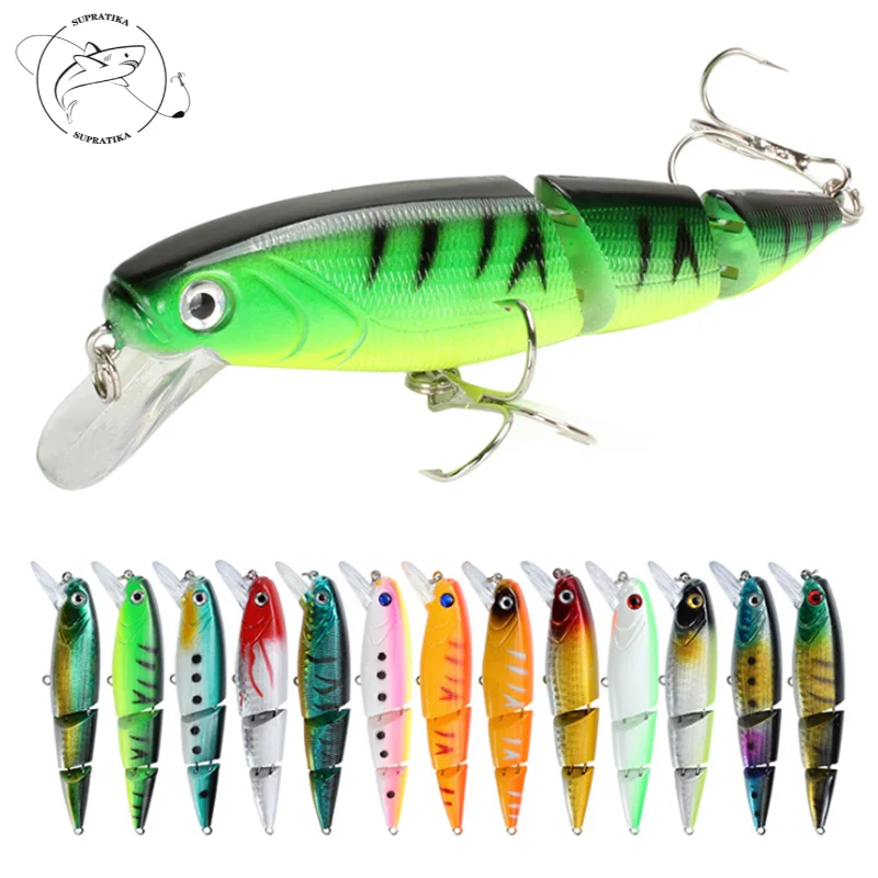 3D Eyes Bionic Bait 14g / 10.5cm Minnow Artificial Multi-section13 Colors ABS Plastic Hard Baits With Sharp Treble Hooks
3D Eyes Bionic Bait 14g / 10.5cm Minnow Artificial Multi-section13 Colors ABS Plastic Hard Baits With Sharp Treble Hooks