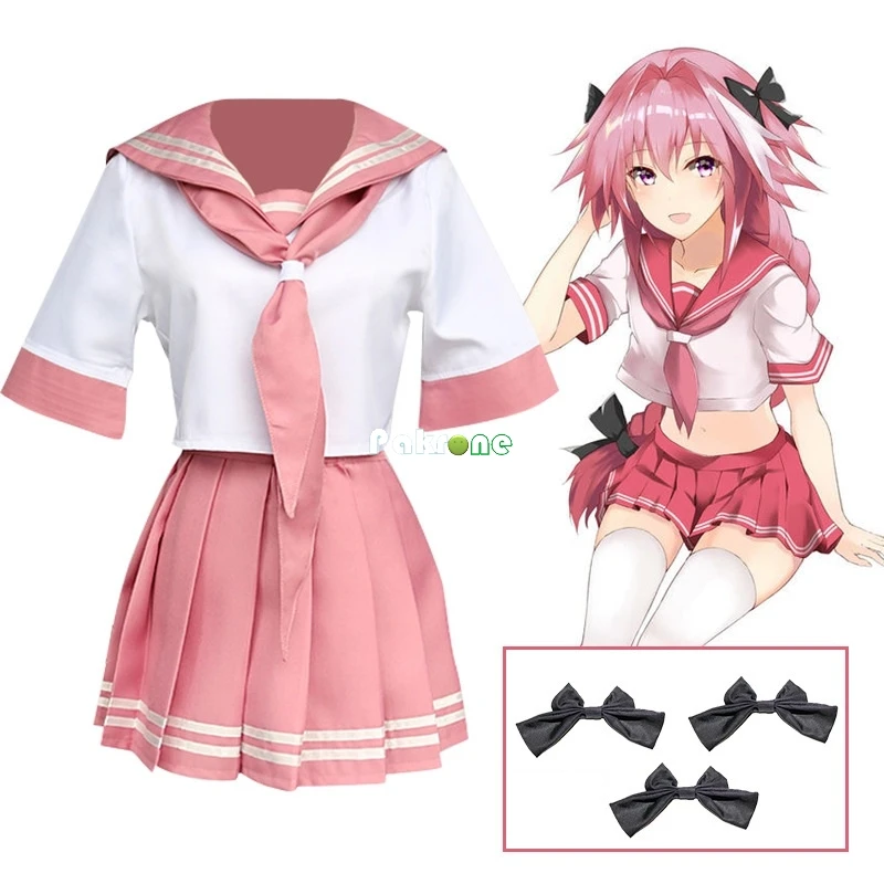 Fate Astolfo Cosplay Costume JK School Uniform Sailor Dress Outfi Women Fancy Outfit
Fate Astolfo Cosplay Costume JK School Uniform Sailor Dress Outfi Women Fancy Outfit