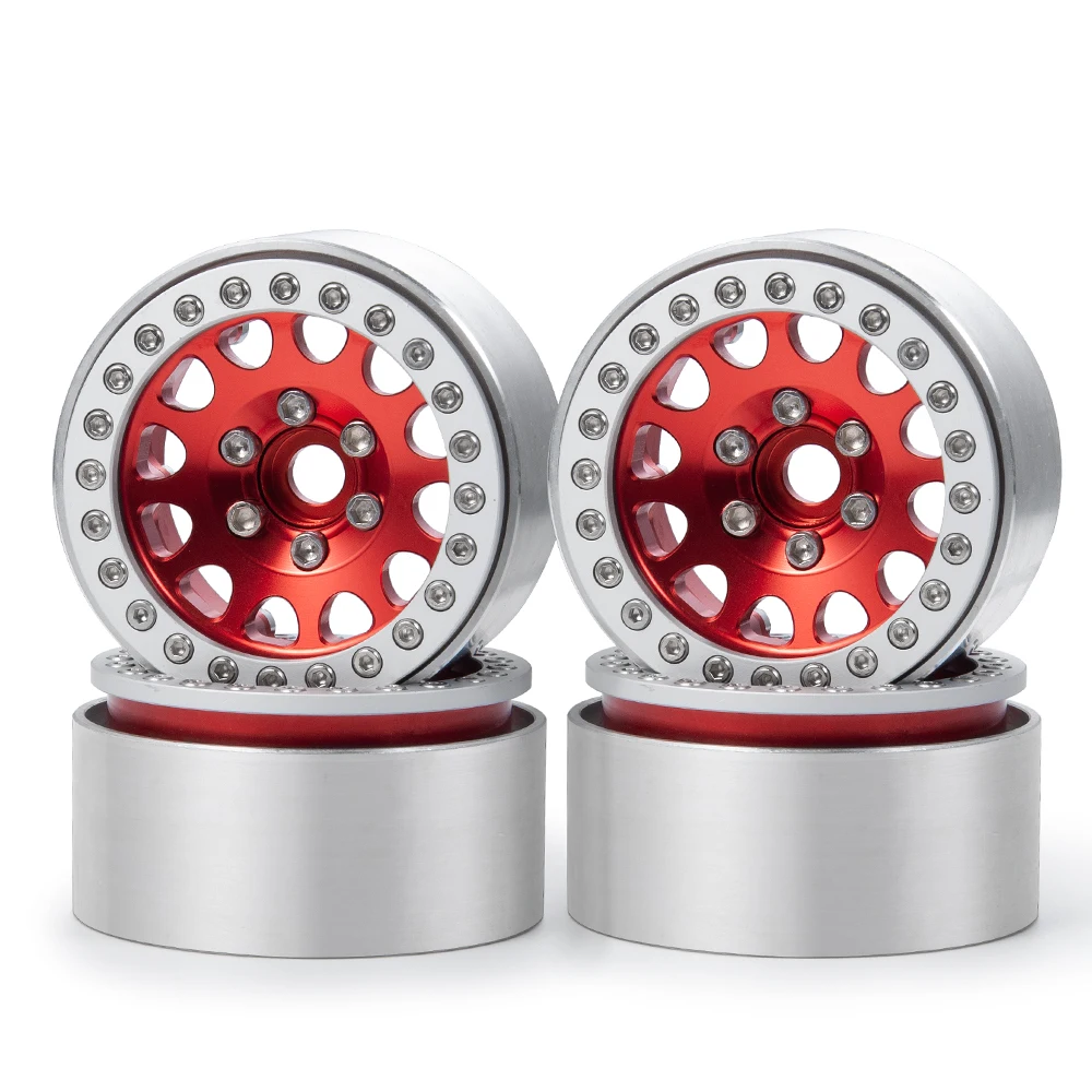YEAHRUN Sliver Black Red 1.9inch Metal Aluminum Beadlock Wheel Rim for Axial TRX4 D90 SCX10 SCX10 II 90046 1/10 RC Crawler
YEAHRUN Sliver Black Red 1.9inch Metal Aluminum Beadlock Wheel Rim for Axial TRX4 D90 SCX10 SCX10 II 90046 1/10 RC Crawler
