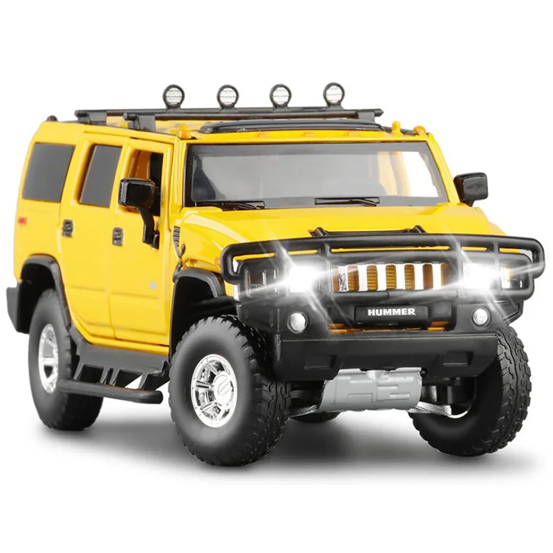 New Arrival 1:32 Scale Hummer H2 Off-road Alloy SUV Model Car Sound and Light Open Door Boy Car Toy for Children Gifts V195
New Arrival 1:32 Scale Hummer H2 Off-road Alloy SUV Model Car Sound and Light Open Door Boy Car Toy for Children Gifts V195
