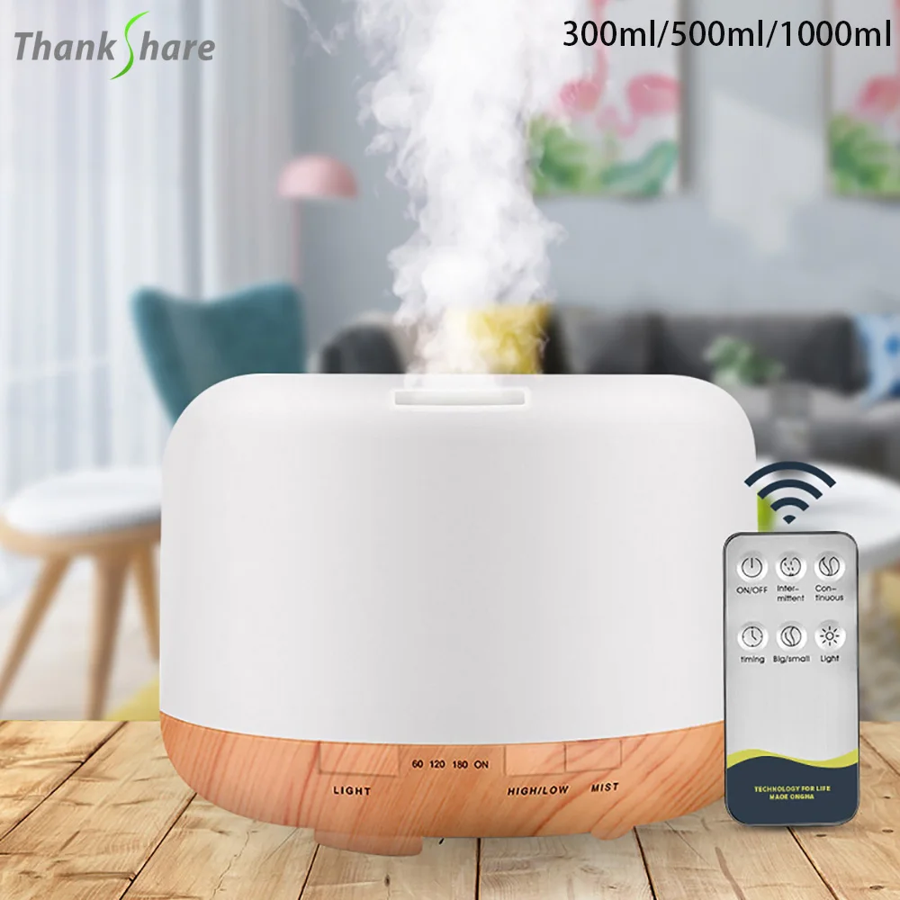 

Air Humidifier Electric Aroma Diffuser Aromatherapy Humidifiers Remote Diffusers Ultrasonic Cool Mist Maker Fogger LED Essential