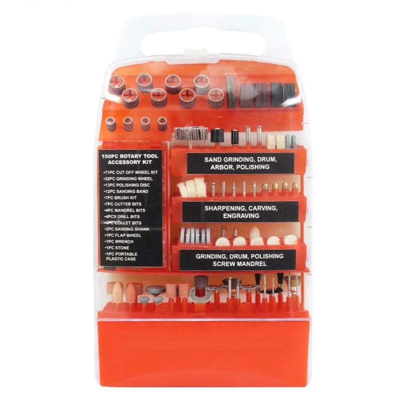 150pc Rotary Tool Accessory Kit Cut Off Wheel Set Grinding Wheel Polishing Disc Brush Kit Cutter Bits Power Tool Accessories
150pc Rotary Tool Accessory Kit Cut Off Wheel Set Grinding Wheel Polishing Disc Brush Kit Cutter Bits Power Tool Accessories