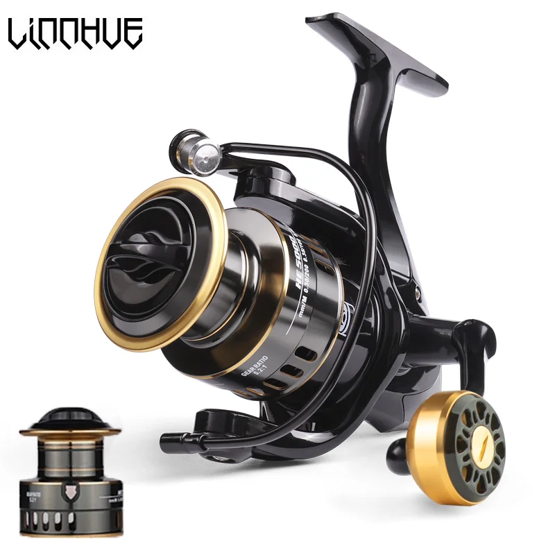 LINNHUE Fishing Reel HE500-7000 Drag 10kg Metal/EVA Ball Grip Spool Spinning Saltwater For Carp Pesca
LINNHUE Fishing Reel HE500-7000 Drag 10kg Metal/EVA Ball Grip Spool Spinning Saltwater For Carp Pesca