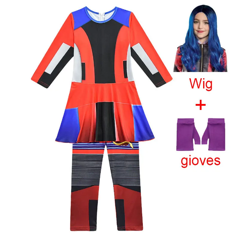 New Kids Halloween Costume For Girls Descendants 3 Cosplay Costumes With Wig Children's Carnival Party Jumpsuit
New Kids Halloween Costume For Girls Descendants 3 Cosplay Costumes With Wig Children's Carnival Party Jumpsuit