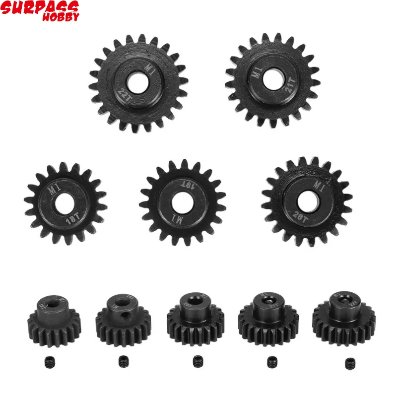 SURPASSHOBBY 5Pcs M1 5mm 11T-13T/14T-16T/17T-19T/20T-22T Pinion Motor Gear for 1/8 RC Buggy Car Monster Truck
SURPASSHOBBY 5Pcs M1 5mm 11T-13T/14T-16T/17T-19T/20T-22T Pinion Motor Gear for 1/8 RC Buggy Car Monster Truck