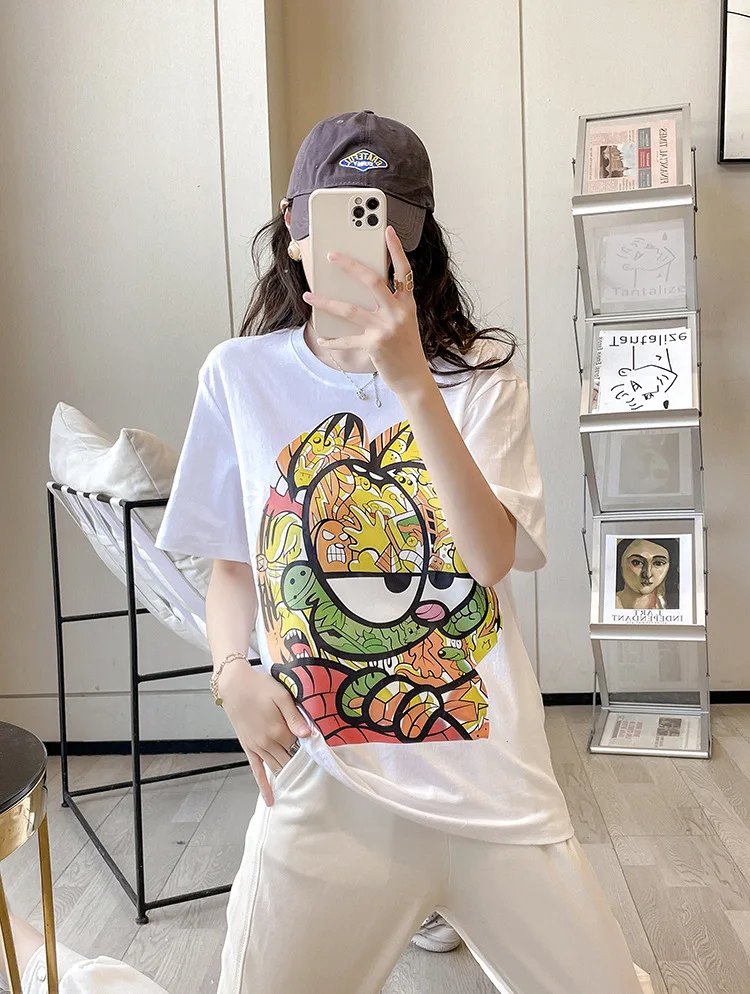 2021 summer new fashion handsome simple trend Fan fine comb cotton round collar short-sleeved T-shirt
2021 summer new fashion handsome simple trend Fan fine comb cotton round collar short-sleeved T-shirt