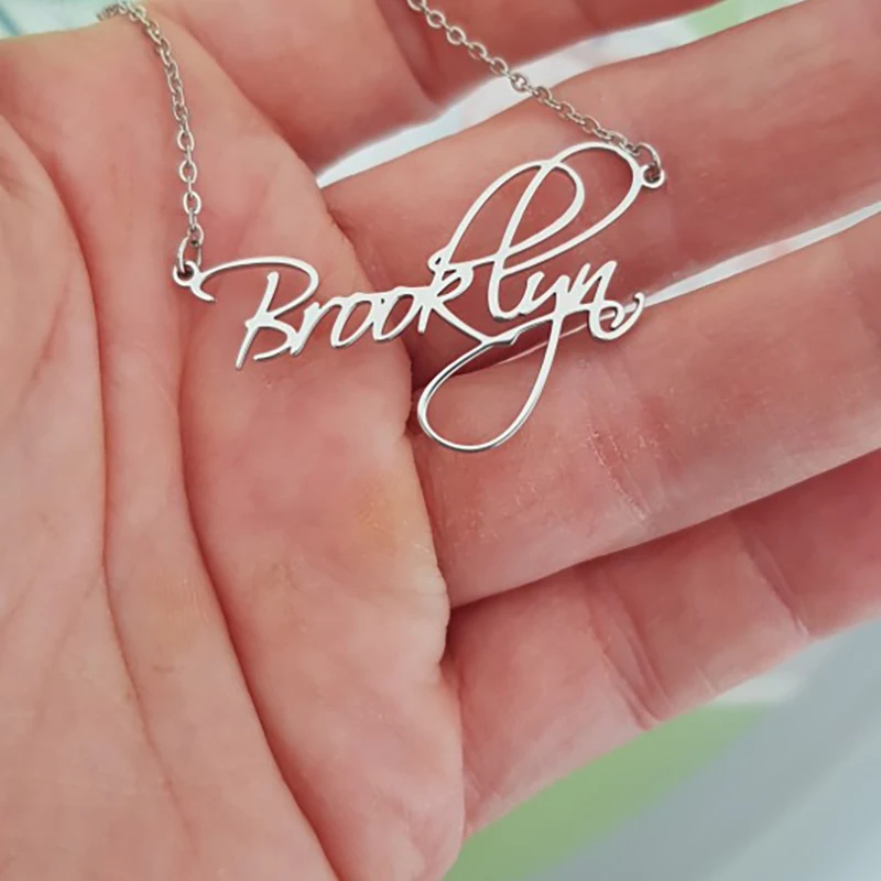 Custom Hip Hop Cursive Name Letter Stainless Steel Necklaces Pendant Customized Personized Women Men Jewelry Rope Chain Choker
Custom Hip Hop Cursive Name Letter Stainless Steel Necklaces Pendant Customized Personized Women Men Jewelry Rope Chain Choker