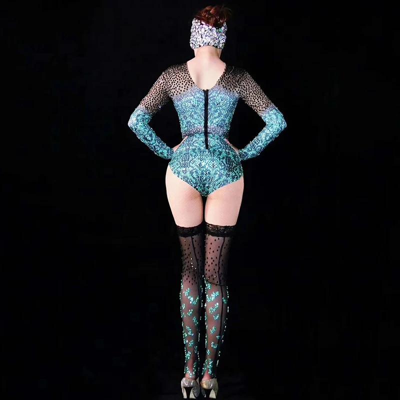 Jazz Spandex Blue Rhinestones Skinny Bodysuit Elastic Tights Stage Clothes Bar DJ Singer Nightclub Pole Dance Costume DT1734
Jazz Spandex Blue Rhinestones Skinny Bodysuit Elastic Tights Stage Clothes Bar DJ Singer Nightclub Pole Dance Costume DT1734