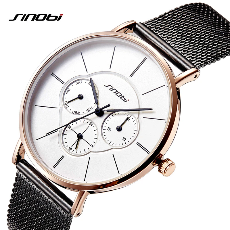 SINOBI Relogios Masculinos Fashion Business Men's Watches Stainless Steel Casual Quartz Wristwatch Watch for Man Montre Femme
SINOBI Relogios Masculinos Fashion Business Men's Watches Stainless Steel Casual Quartz Wristwatch Watch for Man Montre Femme
