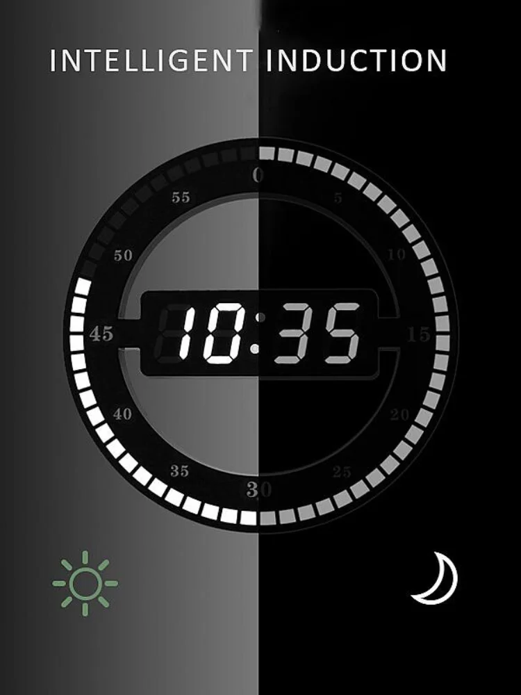 Светодиодные 3d-часы, электронные большие часы для украшения дома, светлый немой дисплей с датой и температурой
Светодиодные 3d-часы, электронные большие часы для украшения дома, светлый немой дисплей с датой и температурой