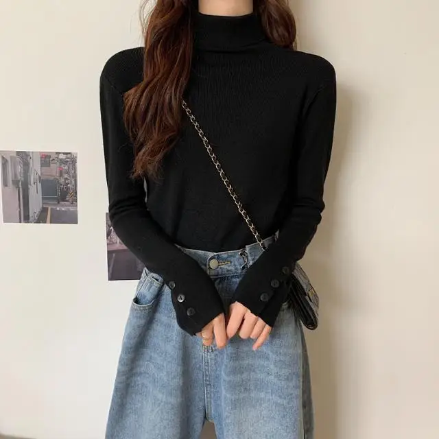 Autumn and winter new pullover Slim knit sweater for students Korean version of solid color Slim pullover turtleneck warm sweate
Autumn and winter new pullover Slim knit sweater for students Korean version of solid color Slim pullover turtleneck warm sweate