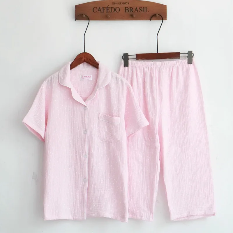 Summer Couple Tops&Pants Pajamas Suit Lovers' Short Sleeve 2PCS Sleepwear Loose Nightwear Kimono Robe Gown Casual Home Wear
Summer Couple Tops&Pants Pajamas Suit Lovers' Short Sleeve 2PCS Sleepwear Loose Nightwear Kimono Robe Gown Casual Home Wear