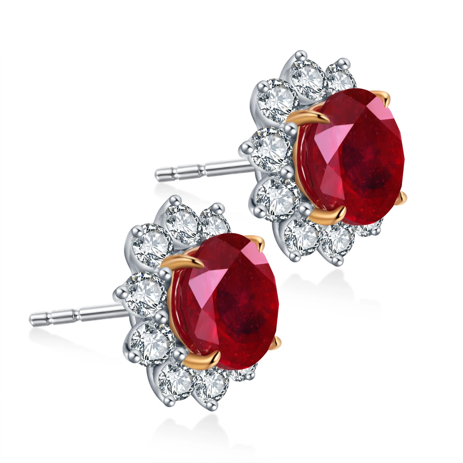Natural Treatment Ruby Stud Earrings 2021 18K Gold 3.356ct 7*7mm Red Round Rose Cut Fashion Style Jewelry
Natural Treatment Ruby Stud Earrings 2021 18K Gold 3.356ct 7*7mm Red Round Rose Cut Fashion Style Jewelry