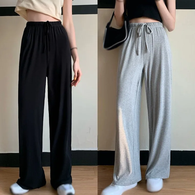 Women Pants High Waisted Loose Wide Leg Pants Summer Straight Pants Korean Fashion Casual Black Grey Trousers Women Clothing
Women Pants High Waisted Loose Wide Leg Pants Summer Straight Pants Korean Fashion Casual Black Grey Trousers Women Clothing