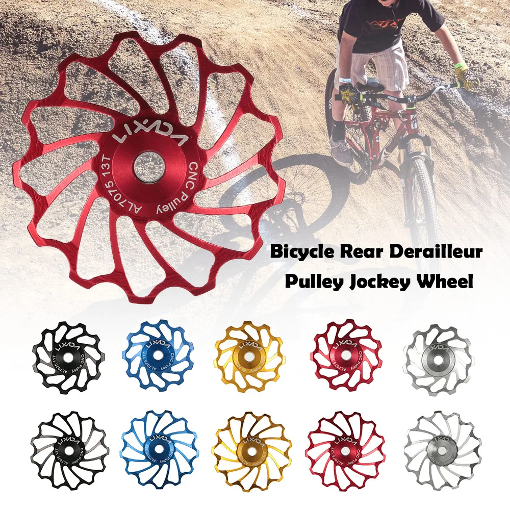 Lixada MTB Road Bike Ceramic Pulley 7075 Aluminum Alloy Rear Derailleur 13T Guide Cycling Ceramics Bearing Jockey Wheel
Lixada MTB Road Bike Ceramic Pulley 7075 Aluminum Alloy Rear Derailleur 13T Guide Cycling Ceramics Bearing Jockey Wheel