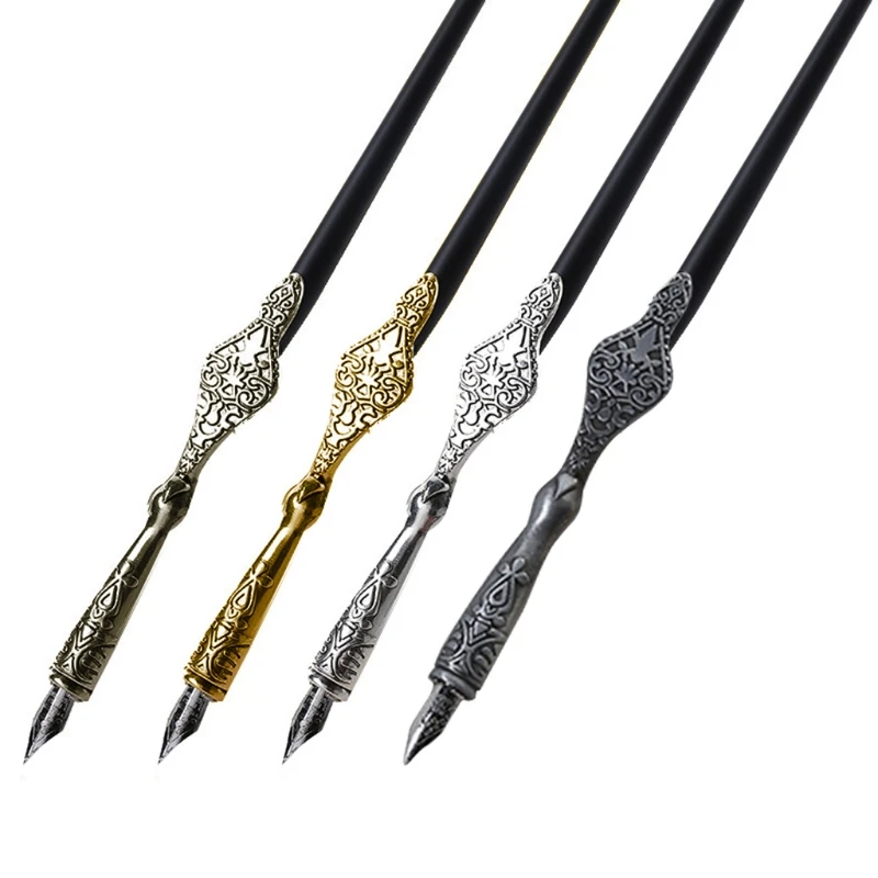 1PC Metal Carved Craft Script Antique Dip Pen Oblique Calligraphy Pen Holder 831D 
1PC Metal Carved Craft Script Antique Dip Pen Oblique Calligraphy Pen Holder 831D