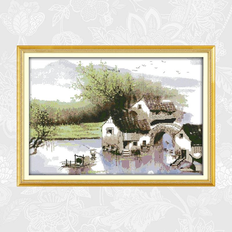 Enjoyable Jiangnan Spring Aida Canvas Cross-stitch Kits DMC 11CT 14CT DIY Handmade Crafts Embroidery Set Wholesale
Enjoyable Jiangnan Spring Aida Canvas Cross-stitch Kits DMC 11CT 14CT DIY Handmade Crafts Embroidery Set Wholesale