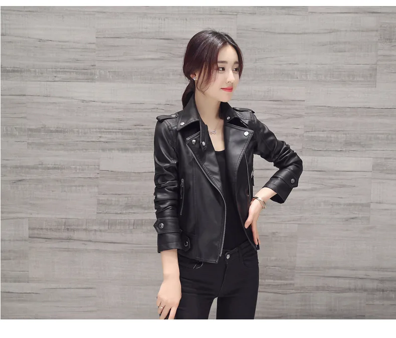 show thin short coat motorcycle leather jacket 2020 new women's leather clothes PU leather spring autumn winter slim fit Korean
show thin short coat motorcycle leather jacket 2020 new women's leather clothes PU leather spring autumn winter slim fit Korean
