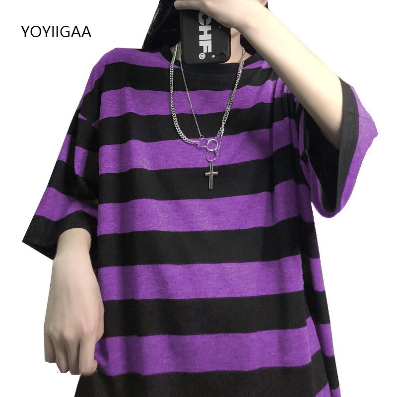 New Woman Tshirts Harajuku Striped Female T-shirts Summer Short Sleeve Ladies T Shirt Casual Loose Women Tshirt Basic Tee Tops
New Woman Tshirts Harajuku Striped Female T-shirts Summer Short Sleeve Ladies T Shirt Casual Loose Women Tshirt Basic Tee Tops