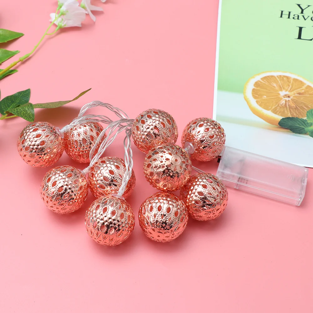 LED String Lights Morocco Style Decorative Lamps for Party Wedding Christmas Festival(Rose Gold/No Battery)
LED String Lights Morocco Style Decorative Lamps for Party Wedding Christmas Festival(Rose Gold/No Battery)