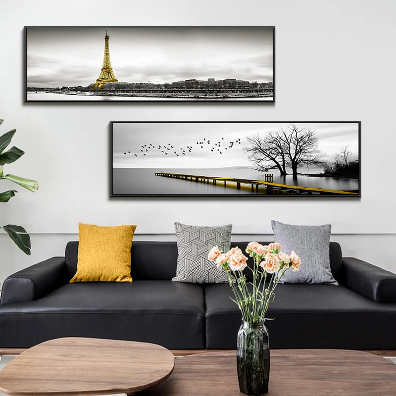 Landscape canvas painting black white HD photo printed pictures posters living room wall decoration art no frame
Landscape canvas painting black white HD photo printed pictures posters living room wall decoration art no frame