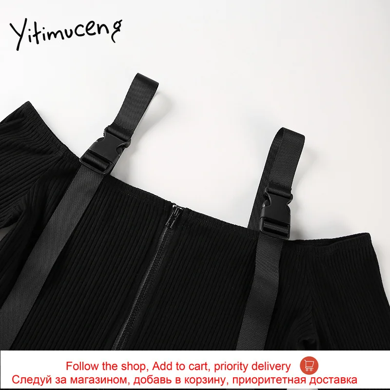 Yitimuceng Black Backless Women Sexy Long Sleeve Tops 2021 Spring Autumn Zipper Fitted Slash Neck Patchwork Clothes Streetwear
Yitimuceng Black Backless Women Sexy Long Sleeve Tops 2021 Spring Autumn Zipper Fitted Slash Neck Patchwork Clothes Streetwear