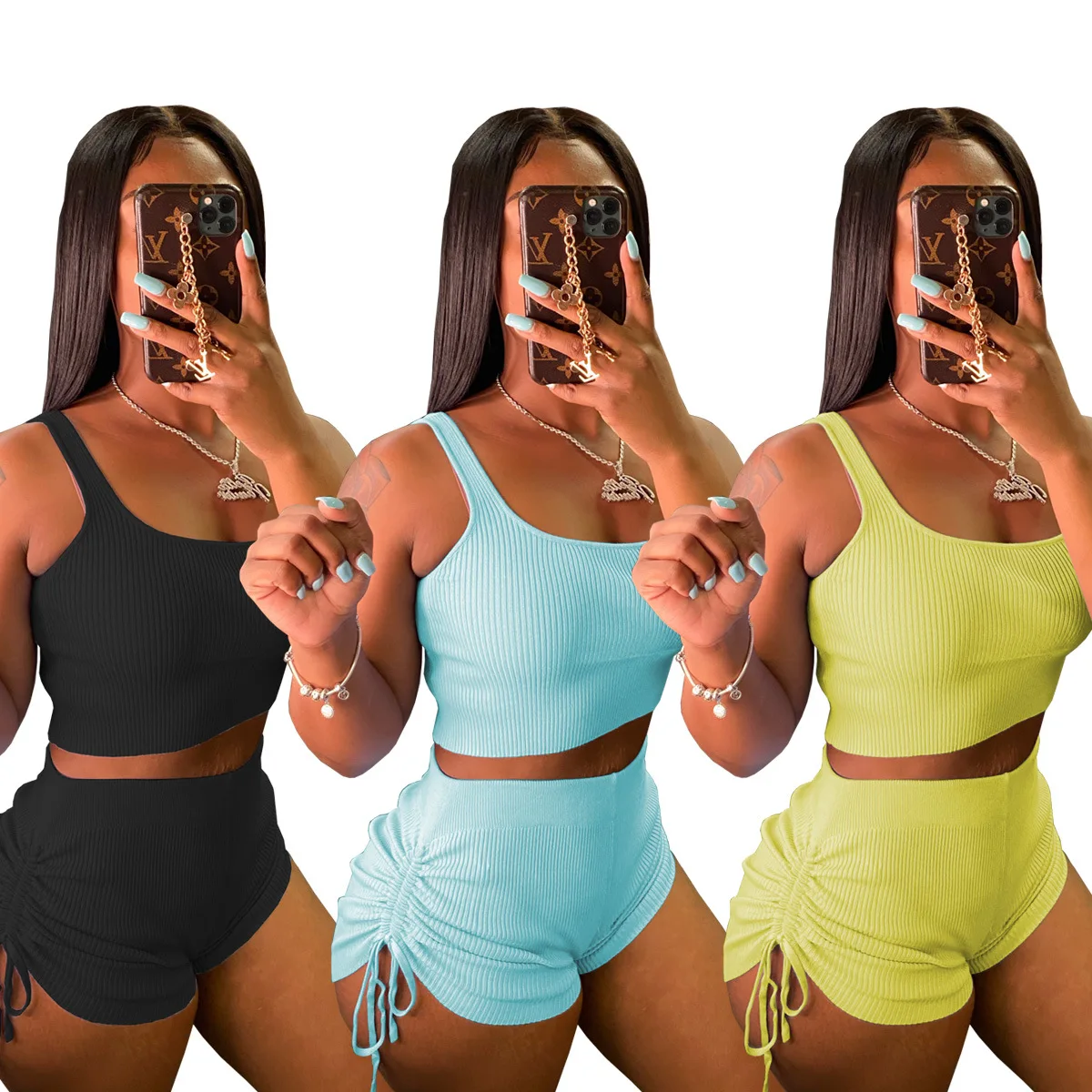 2021 Summer Clothes 2 Pieces Set Crop Top Shorts For Women Casual Biker Shorts Stacked Tracksuit Woman Trendy Matching Sets
2021 Summer Clothes 2 Pieces Set Crop Top Shorts For Women Casual Biker Shorts Stacked Tracksuit Woman Trendy Matching Sets
