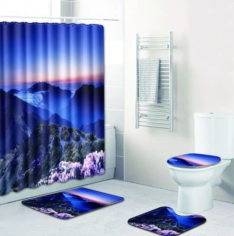 Zeegle Bathroom Shower Curtain Washable Floor Mat Non-Slip Bathroom Rug Set Toilet Cover Mat Waterproof Toilet Shower Curtain
Zeegle Bathroom Shower Curtain Washable Floor Mat Non-Slip Bathroom Rug Set Toilet Cover Mat Waterproof Toilet Shower Curtain