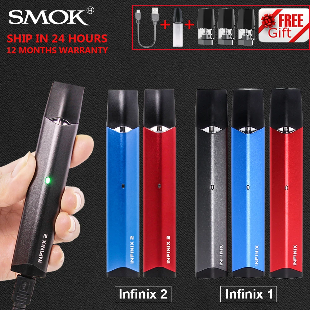 Оригинальный комплект SMOK Infinix 2 1 с защитой от протекания батарея 450 мАч емкостью