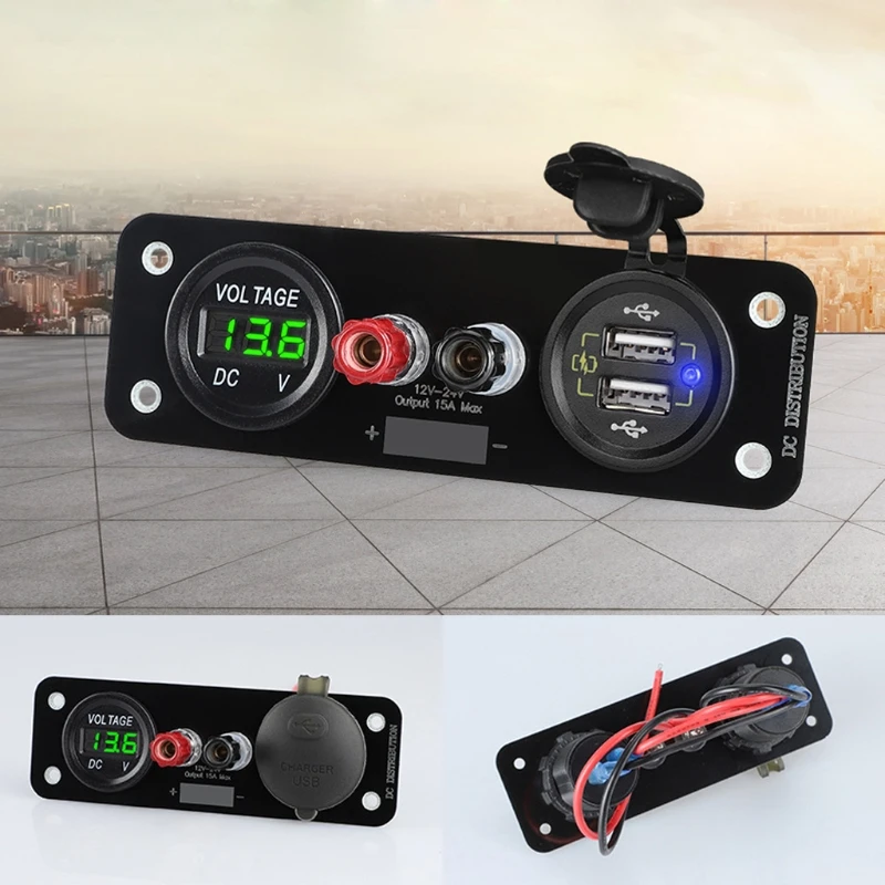 2021 New 12V Car Dual QC3.0 USB Fast Charger with LED Voltmeter External Power Supply Terminal for t.u.k.Mobile Phone Tablet GPS
2021 New 12V Car Dual QC3.0 USB Fast Charger with LED Voltmeter External Power Supply Terminal for t.u.k.Mobile Phone Tablet GPS