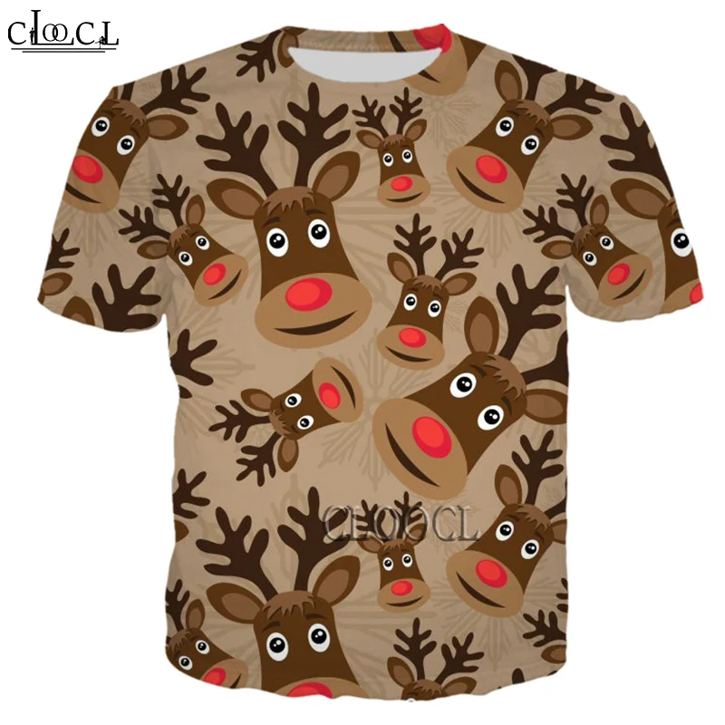 CLOOCL Newest Animals Deer Christmas 3D Print T Shirt Streetwear Men Women Fashion T-shirt Harajuku Shirts Tops Drop Shipping
CLOOCL Newest Animals Deer Christmas 3D Print T Shirt Streetwear Men Women Fashion T-shirt Harajuku Shirts Tops Drop Shipping