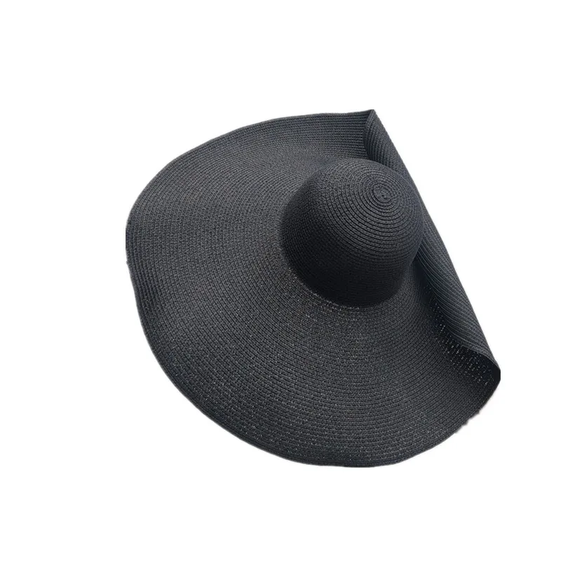 Retro Hepburn style fake oversized brim hat black smooth round top straw hat elegant female Summer photo top hat
Retro Hepburn style fake oversized brim hat black smooth round top straw hat elegant female Summer photo top hat