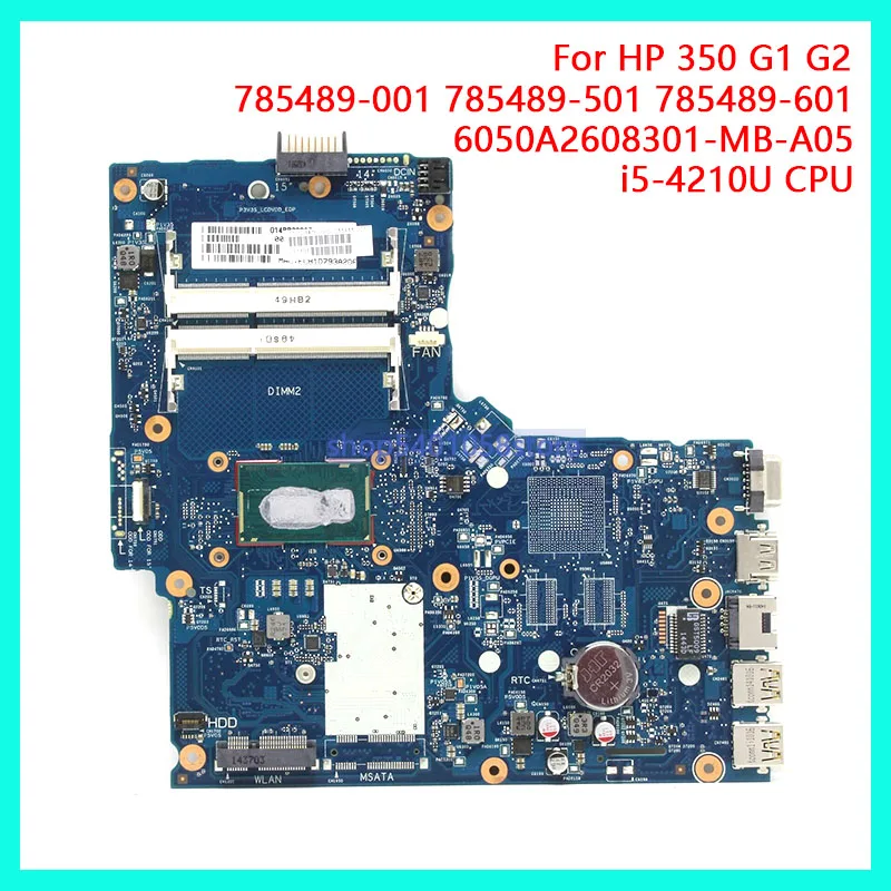DUORUN для ноутбука hp 350 G1 G2 материнская плата 785489-001 785489-501 785489-601 6050A2608301-MB-A05 UMA i5-4210U cpu