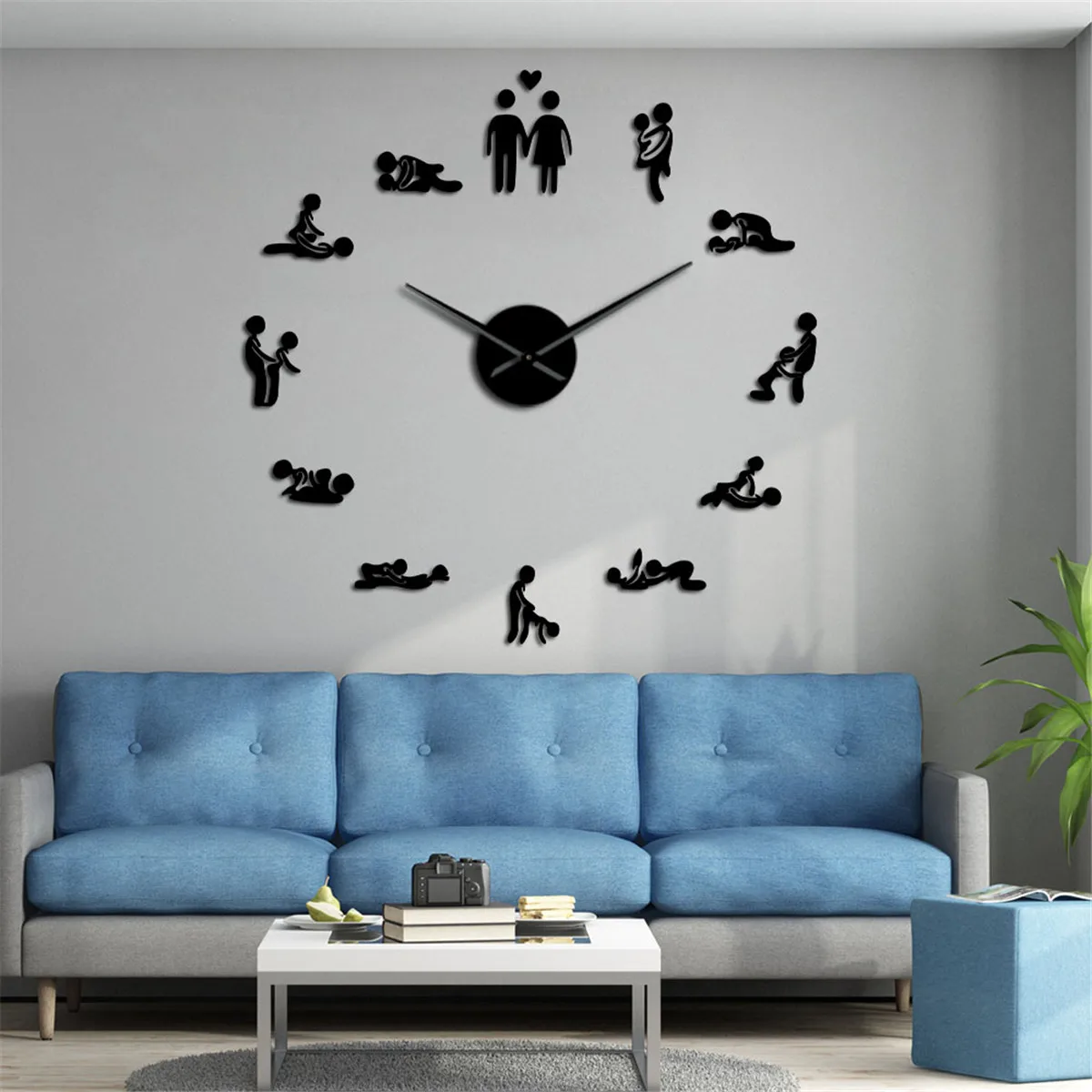 New Creative Personality Posture Mute Wall Clock Couple Game Acrylic 3D DIY Clock Funny Adult Room Decoration Sticker Art New
New Creative Personality Posture Mute Wall Clock Couple Game Acrylic 3D DIY Clock Funny Adult Room Decoration Sticker Art New