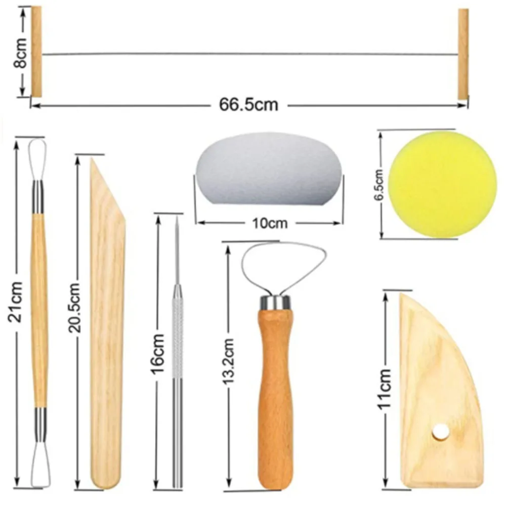 8 Piece Set Clay Ceramics Molding Tools Wood Knife Pottery Carving Practical Porcelain Wax Sculpture Model Art Craft Kit
8 Piece Set Clay Ceramics Molding Tools Wood Knife Pottery Carving Practical Porcelain Wax Sculpture Model Art Craft Kit
