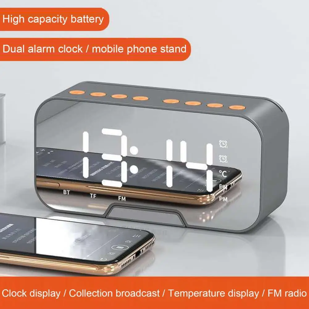 ABS Useful LED Clock Wireless Bluetooth Speaker Portable Radio Alarm Clock Novel for Bedroom
ABS Useful LED Clock Wireless Bluetooth Speaker Portable Radio Alarm Clock Novel for Bedroom