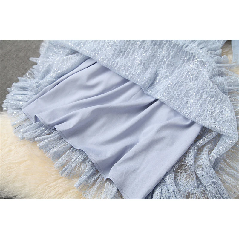 High Quality Runway Dress Summer Clothes for Women 2020 New Elegant Lady Butterfly Sleeve Sequined Mesh Lace Party Dresses Sweet
High Quality Runway Dress Summer Clothes for Women 2020 New Elegant Lady Butterfly Sleeve Sequined Mesh Lace Party Dresses Sweet