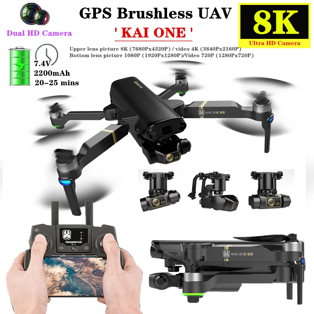Дрон UAV KAI-ONE, GPS, камера 8K EIS HD, 3-осевой самостабилизирующийся стабилизатор
Дрон UAV KAI-ONE, GPS, камера 8K EIS HD, 3-осевой самостабилизирующийся стабилизатор