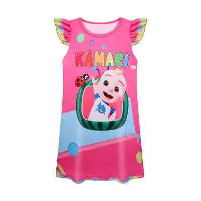 New Cocomelon Cartoon Nightdress Ladybug Watermelon Head Flying Sleeves A-Line Dress Baby Girls Short Sleeve Knee-Length Dresses
New Cocomelon Cartoon Nightdress Ladybug Watermelon Head Flying Sleeves A-Line Dress Baby Girls Short Sleeve Knee-Length Dresses