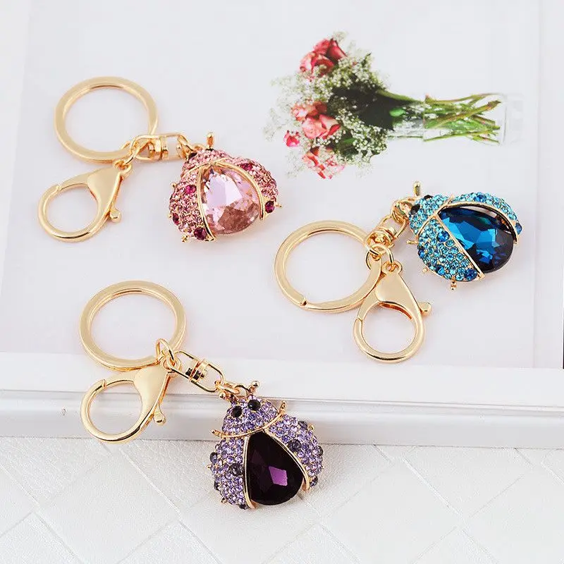 

Insect Shape Keychain For Girls Bag Accessories Cute Sparkling Crystal