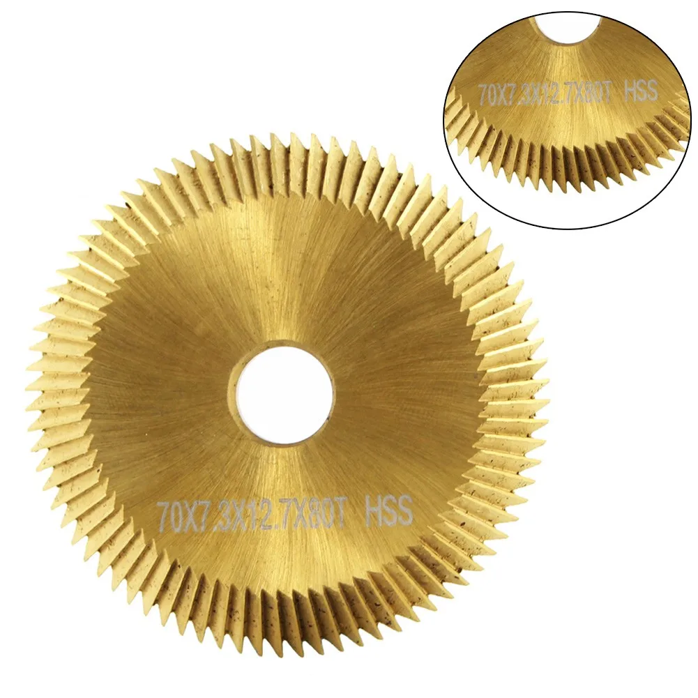 70x7.3x12.7mm 80T HSS Key Machine Cutter Titanium Coated Horizontal Key Machine Saw Blade Locksmith Tool Accessories Circle Saw
70x7.3x12.7mm 80T HSS Key Machine Cutter Titanium Coated Horizontal Key Machine Saw Blade Locksmith Tool Accessories Circle Saw