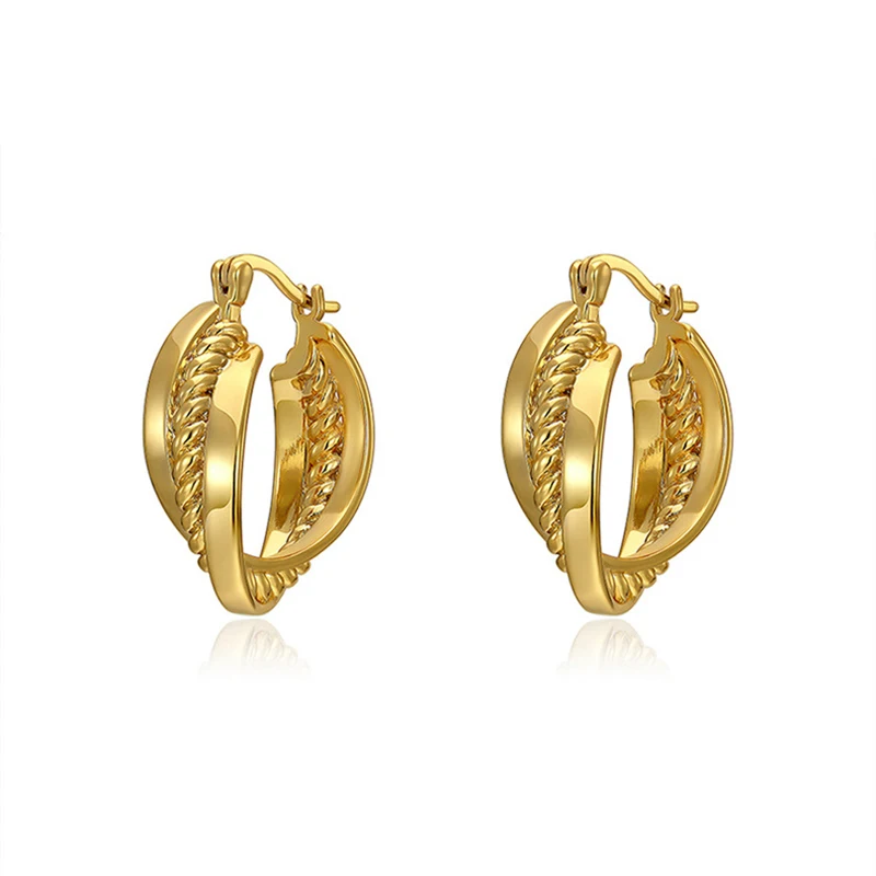 SRCOI New Round Circles Huggies Hoop Earrings Gold Color Irregular Geometric Twist Circle Texture Hoops Jewelry Wholesale 2021
SRCOI New Round Circles Huggies Hoop Earrings Gold Color Irregular Geometric Twist Circle Texture Hoops Jewelry Wholesale 2021