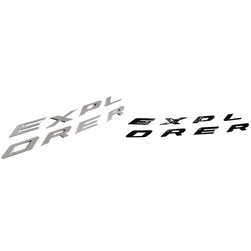2 Set Car Emblem Front Hood Emblem 3D Letters Explorer Sticker For Ford 2011-2019 Explorer, Gloss Silver & Gloss Black
2 Set Car Emblem Front Hood Emblem 3D Letters Explorer Sticker For Ford 2011-2019 Explorer, Gloss Silver & Gloss Black