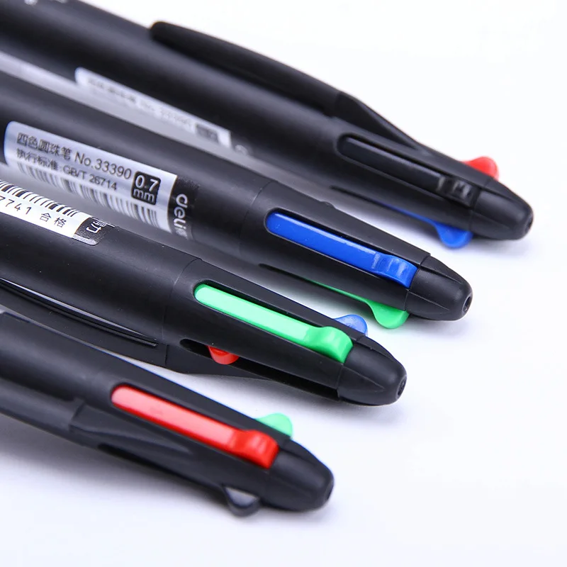 12 шт./лот 4 в 1 разноцветная ручка креативная шариковая красочные выдвижные ручки